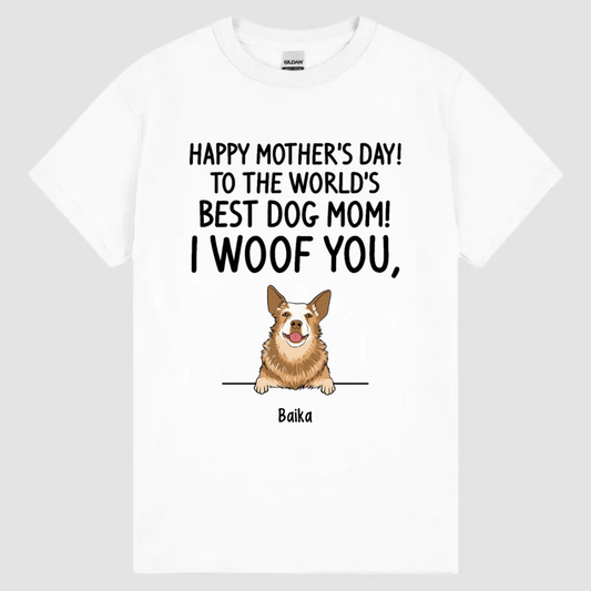 Personalisiertes T-Shirt Liebe Mama I Woof You