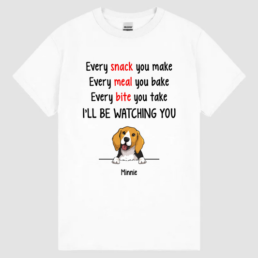 Personalisiertes T-Shirt Lustiger Hund Every Bite You Take